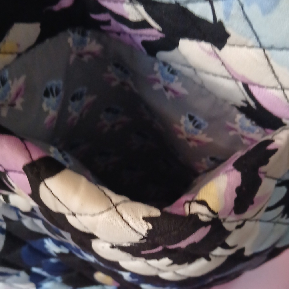 Vera Bradley Black and Purple Floral Crossbody - Picture 7 of 8